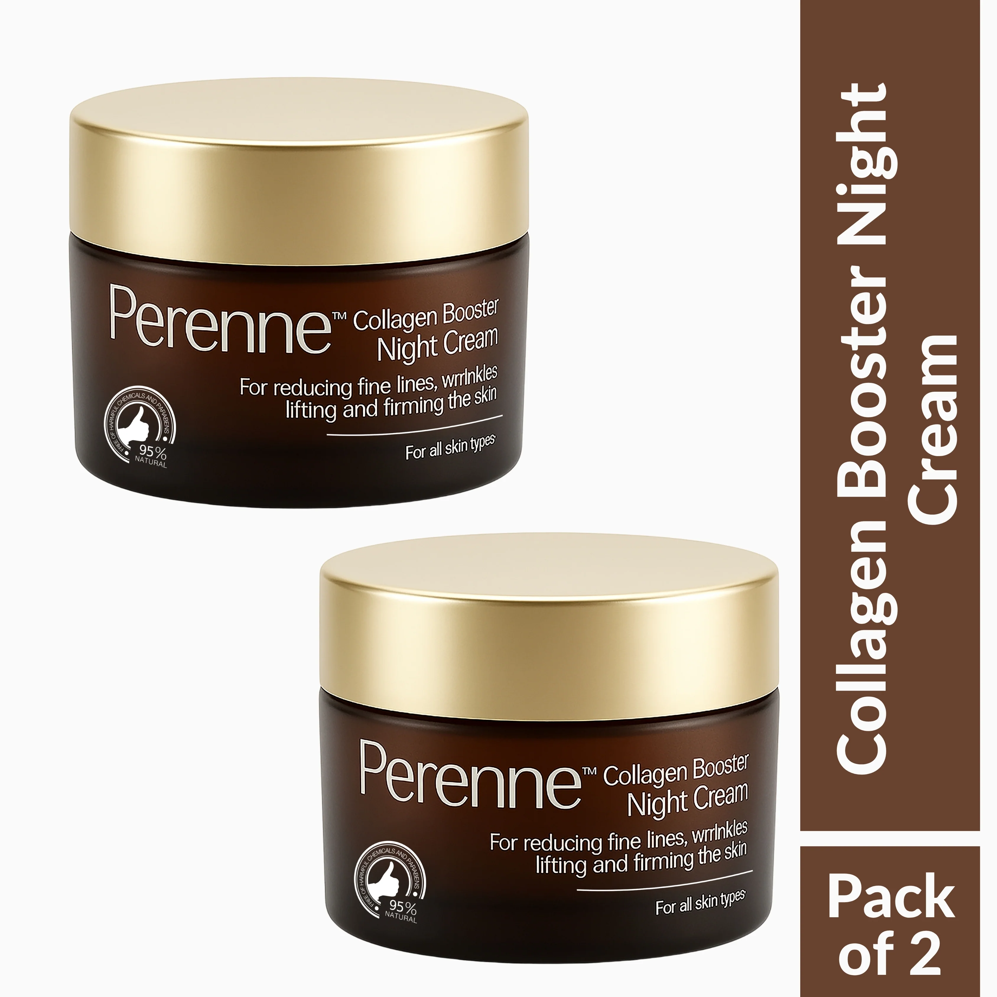 Perenne Collagen Booster Night Cream | Best Anti-Aging Night Cream for Men & Women | Retinol, Tripeptides, Hyaluronic Acid & Swiss Apple Stem Cells | Lifts, Firms, Reduces Wrinkles & Fine Lines | Deep Hydration & Skin Repair | Paraben Free (50g) - Image 11