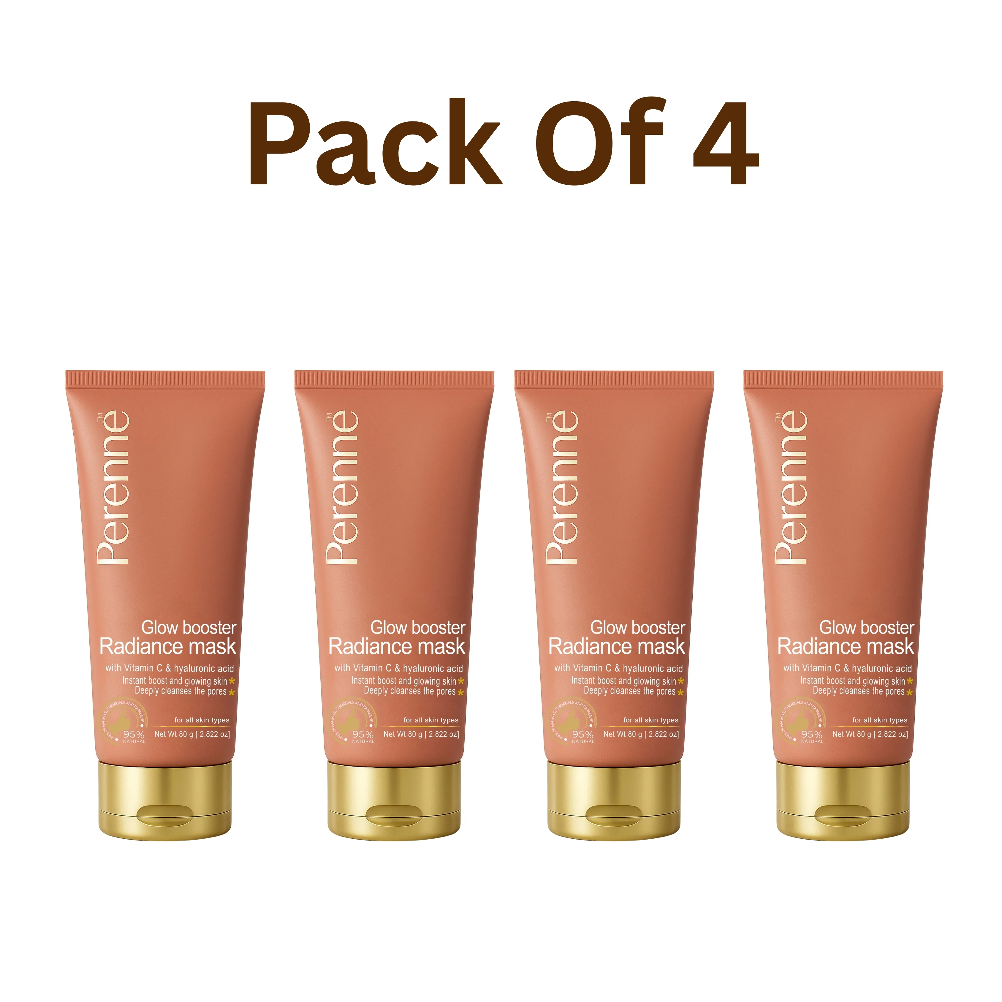 Pack Of 4 Glow Booster Radiance Mask (80gm x 4)
