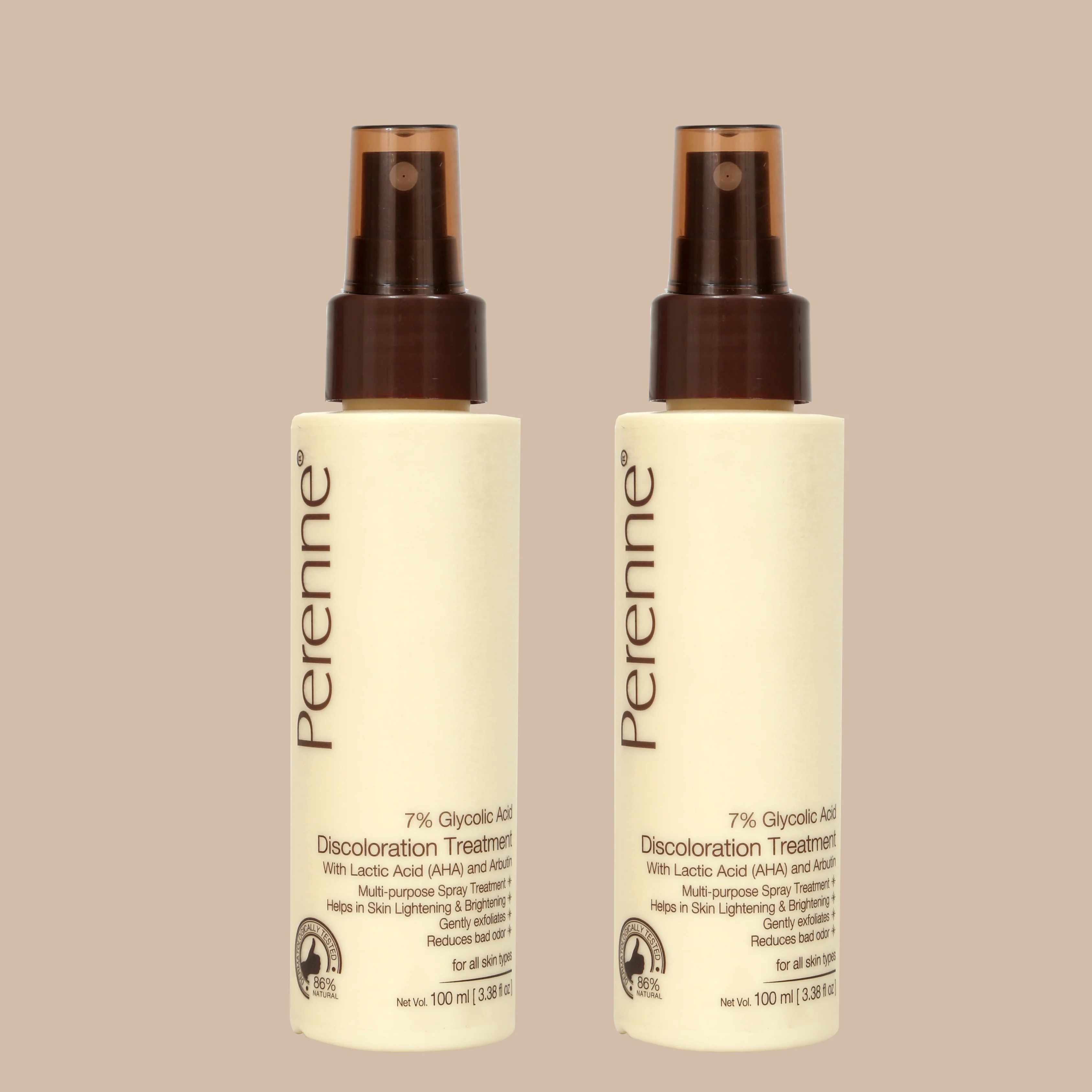 Perenne 7% Glycolic Acid Discoloration Treatment Spray for Skin Brightening | Controls Body Odour | Helps reduce the darkness and pigmentation of underarms, elbows, neck, knees, and inner thighs | Multiple purpose spray for Face, Body and Scalp | 100ml - Image 13