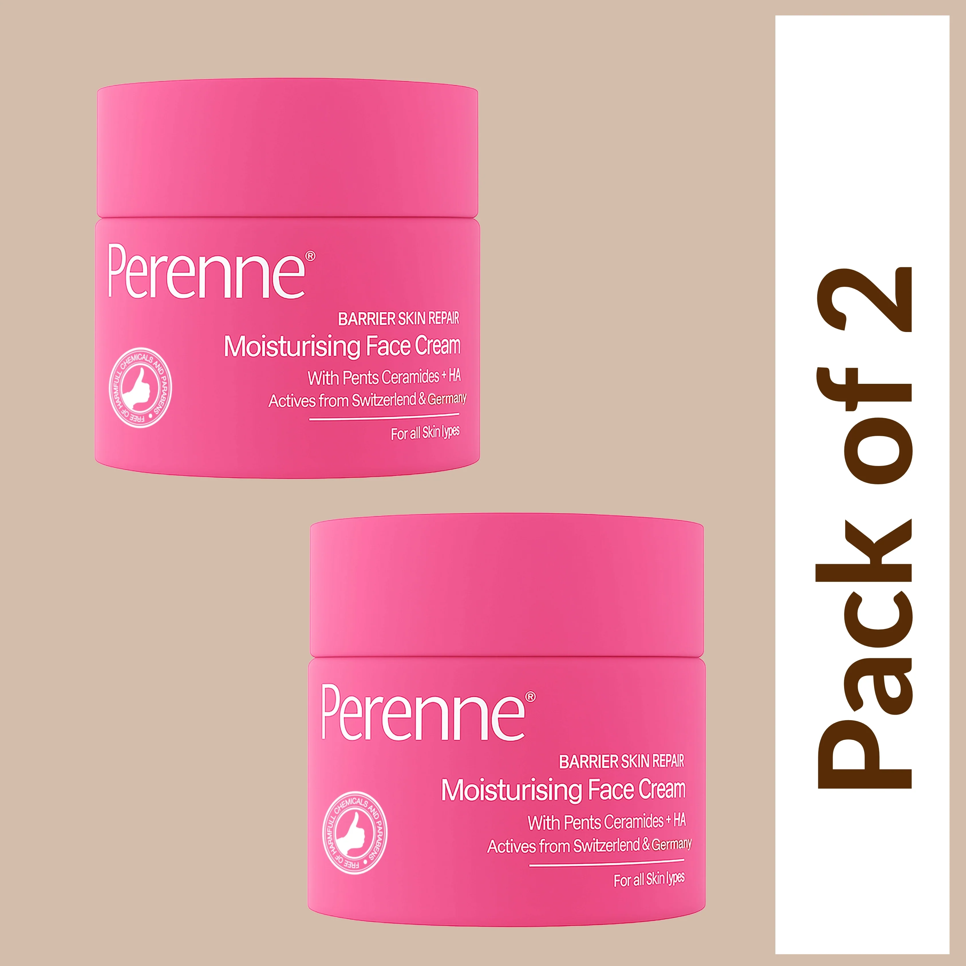 Perenne Barrier Skin Repair Moisturizing Face Cream with 5 Essential Ceramides, Niacinamide (Vitamin B3), Hyarulonic Acid, Vitamin F Complex (Omega 6 & 9) | Helps To Restore & Nourish Skin's Natural Barrier | Dermatologically Tested | For All Skin Types - Image 10