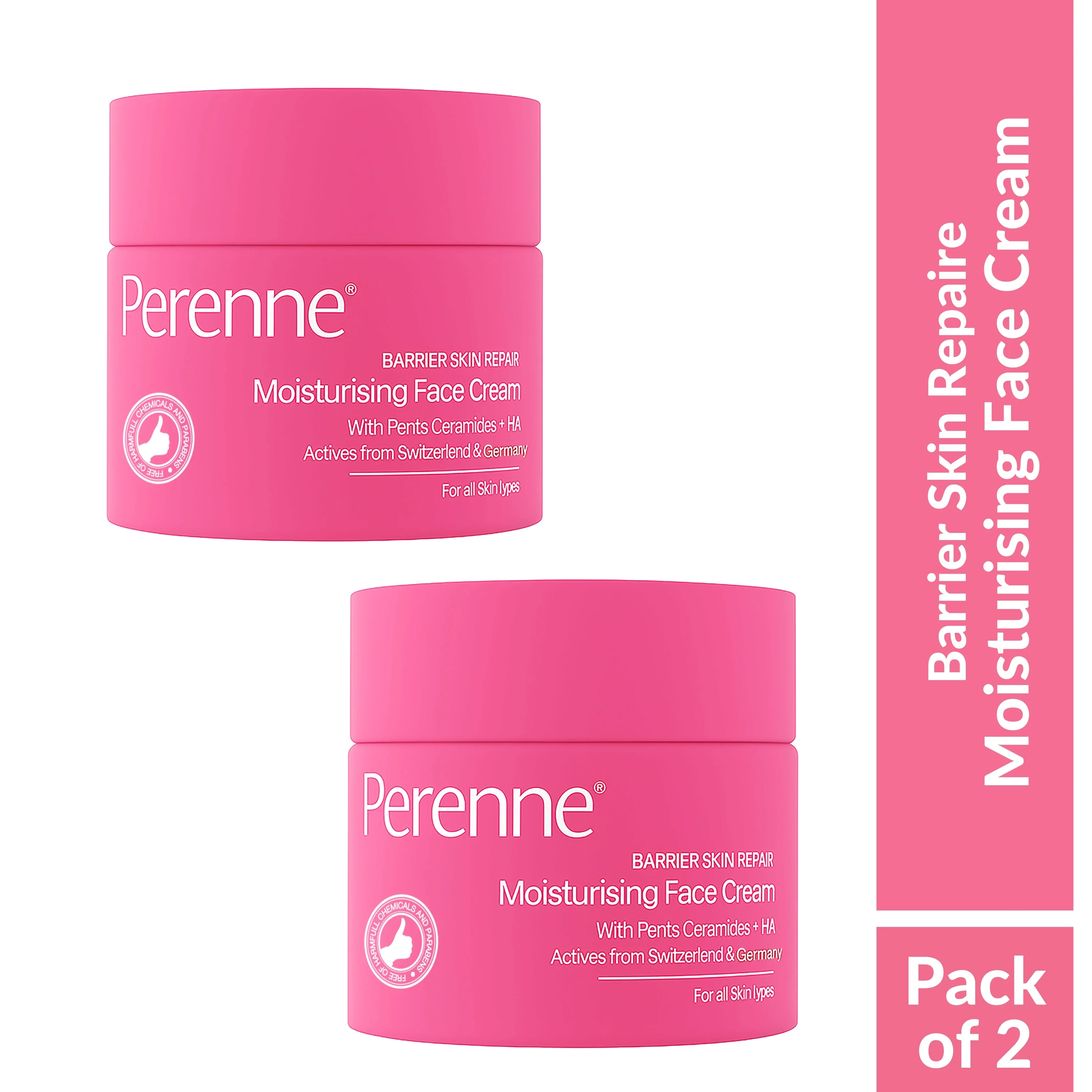 Perenne Barrier Skin Repair Moisturizing Face Cream with 5 Essential Ceramides, Niacinamide (Vitamin B3), Hyarulonic Acid, Vitamin F Complex (Omega 6 & 9) | Helps To Restore & Nourish Skin's Natural Barrier | Dermatologically Tested | For All Skin Types - Image 11