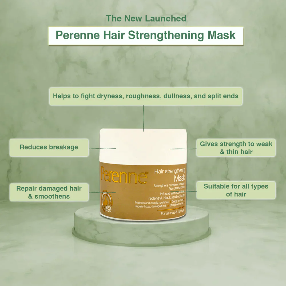 Perenne Clarifying Anti-Dandruff Hair Strengthening Kit including Clarifying  Anti-Dandruff Shampoo, Hair Strengthening Conditioner,  Hair Strengthening Oil, Hair Strengthening Serum & Hair Strengthening Mask | For Dandruff, Hair Fall & Hair Growth. - Image 6