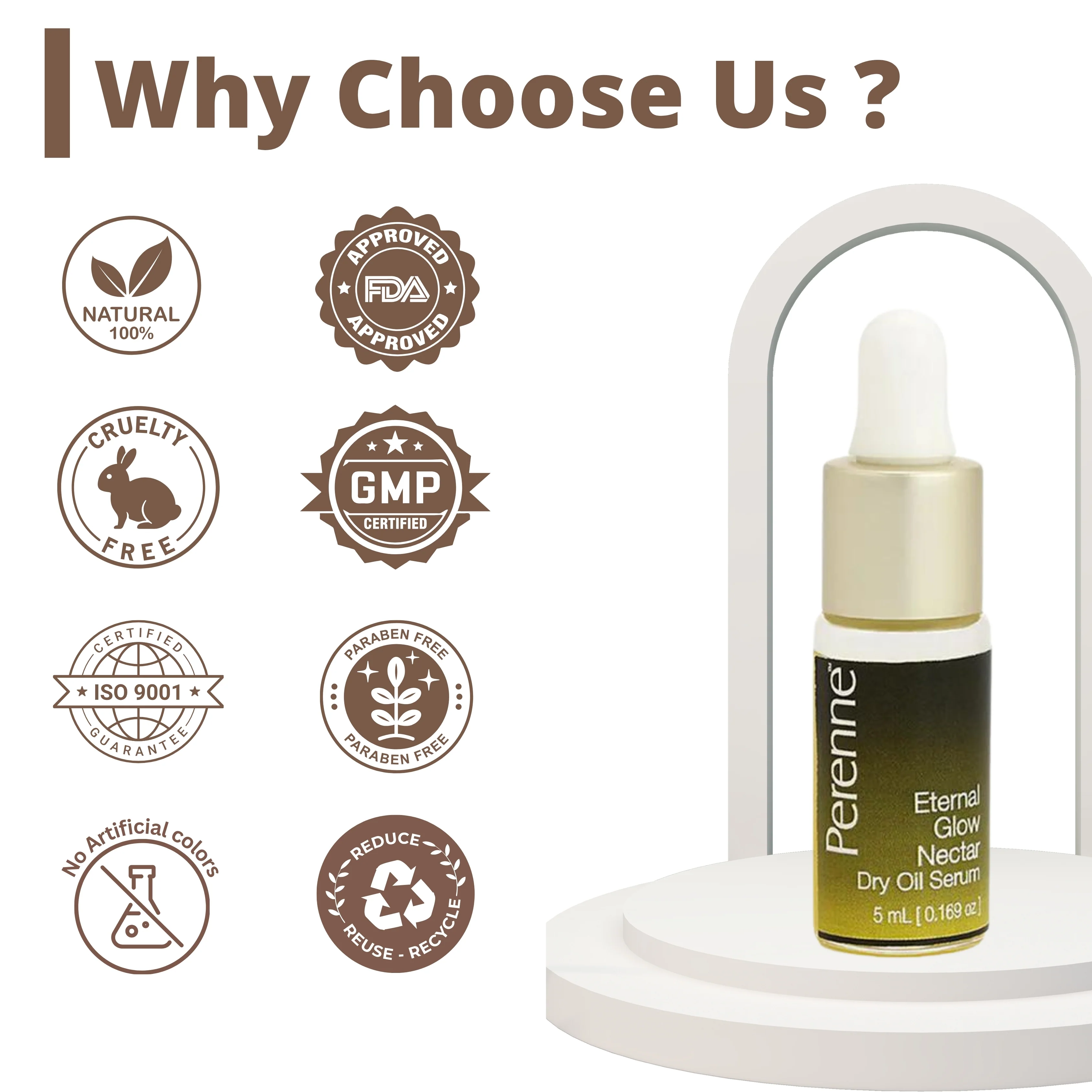 Perenne Eternal Glow Nectar Dry Oil Serum | Glowing & Brightening | Prevents Digital Aging | Non-Greasy & Lightweight (5ml & 30ml) - Image 7