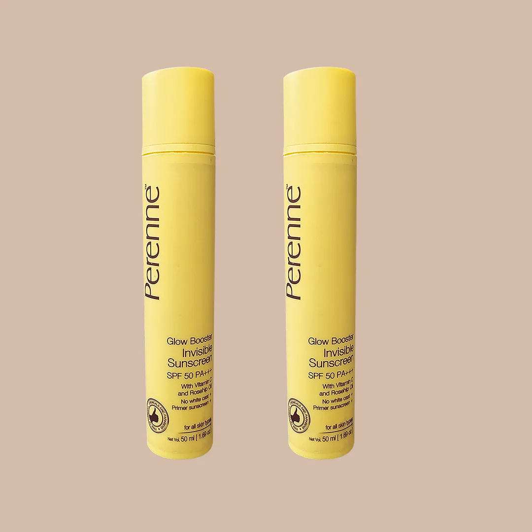 Perenne Glow Booster Invisible Sunscreen SPF 50 PA+++ | No White Cast | UVA & UVB Protection | Vitamin C & Rosehip Oil | Lightweight & Non-Greasy | Primer Sunscreen | For Men & Women (50ml) - Image 9