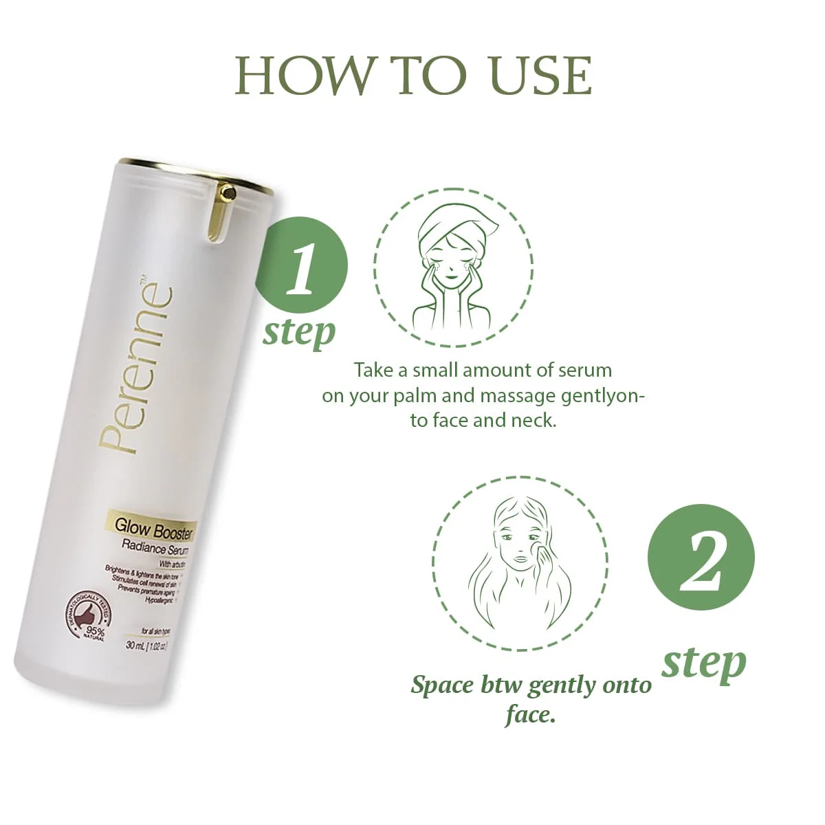 Glow Booster Radiance Serum And Day Cream Combo with Natural Vitamin C, Green Tea And Licorice For Skin Lightening, Skin Brightening and Depigmentation| Glowing Skin | For All Skin Types - Image 4
