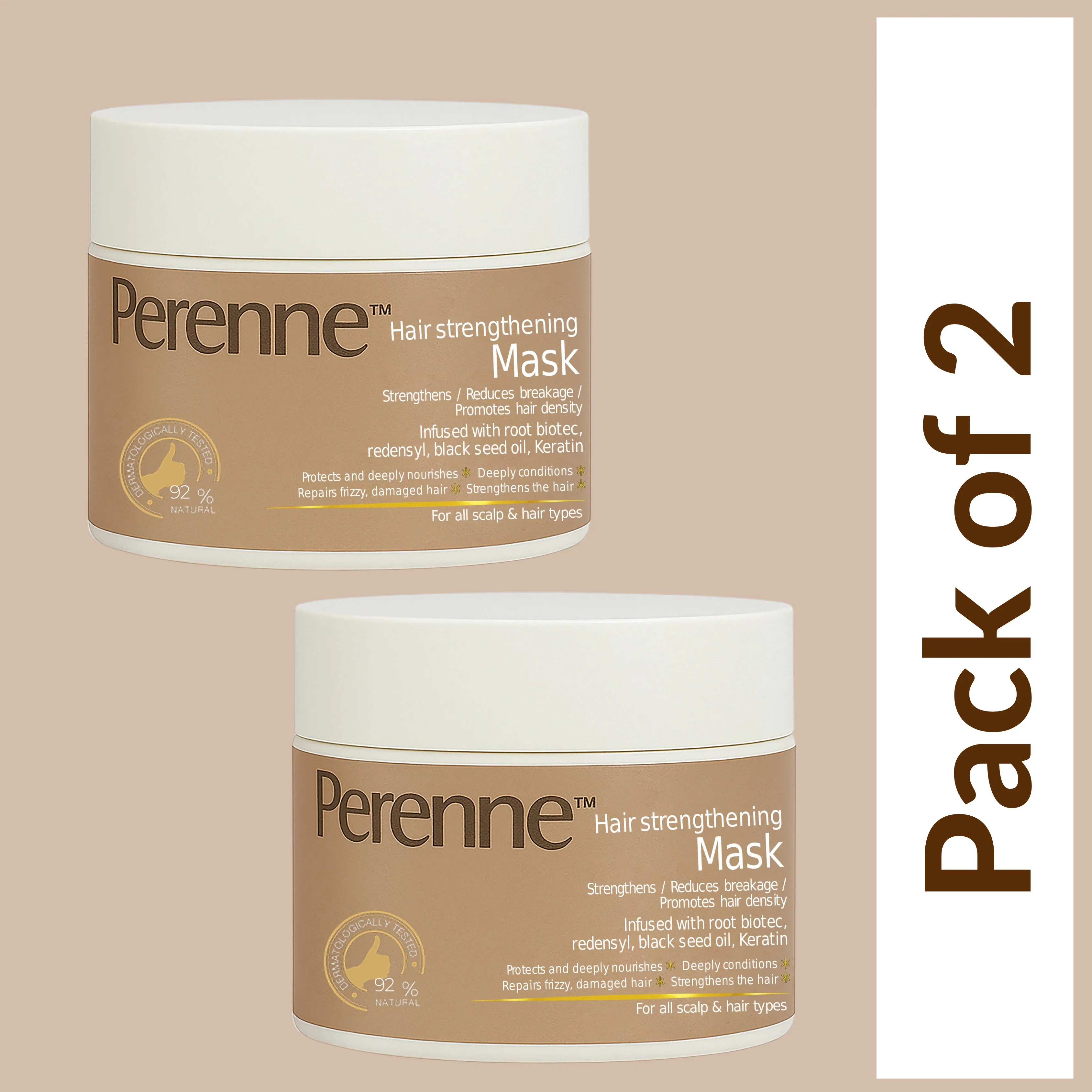 Perenne Hair Strengthening Mask | Anti-Hair Fall & Damage Repair | Deep Conditioning & Nourishment | Sulphate & Paraben-Free | With RootBioTec, Redensyl, Black Seed Oil & Keratin | For Men & Women | All Hair Types - Image 8