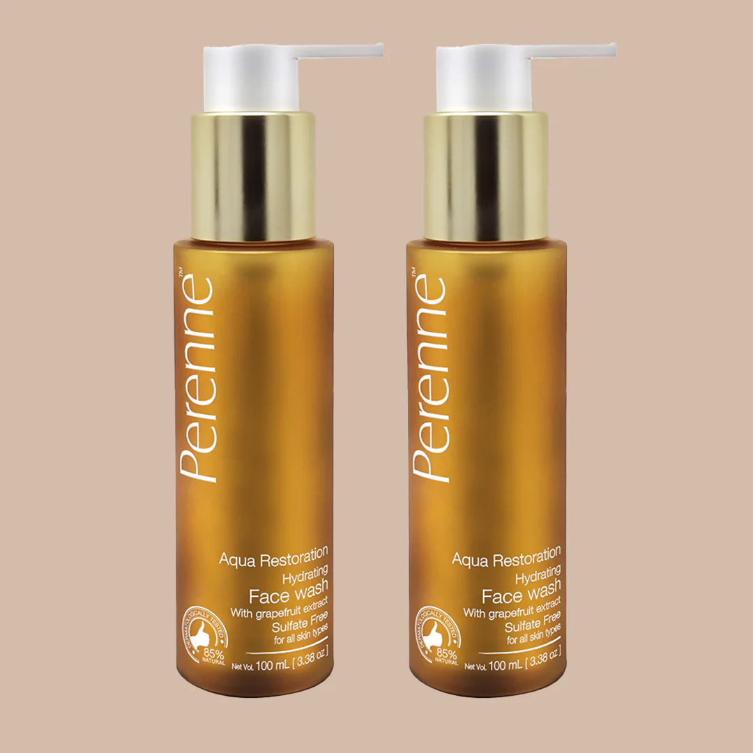 Perenne Aqua Restoration Hydrating Facewash | Deep Cleansing & Hydration | Glycerine, Grapefruit Water & Vitamin C | For All Skin Types | Paraben & Sulphate Free (100ml) - Image 8