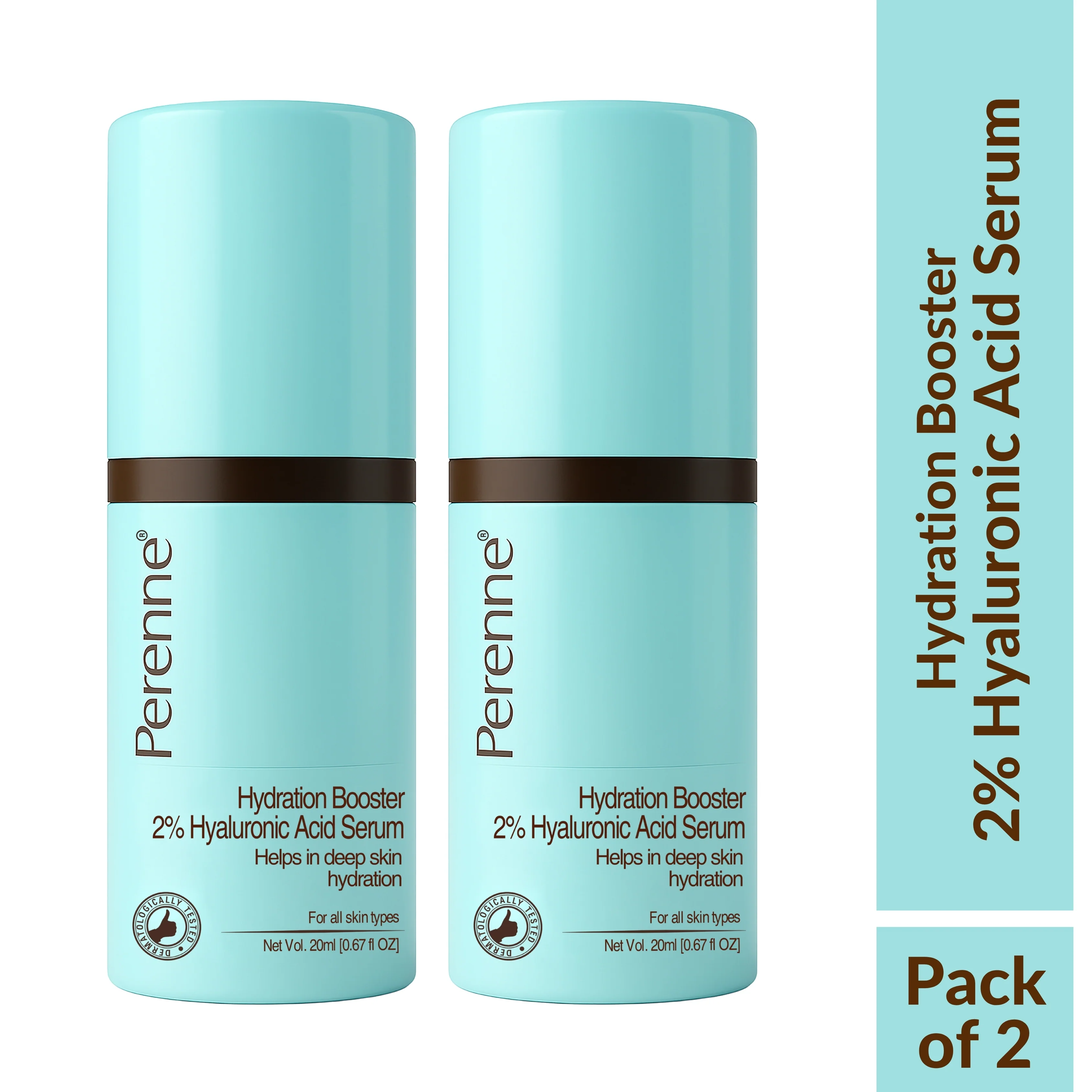 Perenne Hydration Booster 2% Hyaluronic Acid Serum With Swiss Glacier Water + Pentavitin® | Intense Hydration + Skin Plumping |Lightweight & Fast-Absorbing| 92% Natural | Dermatologically Tested | For All Skin Types 20 ml - Image 11