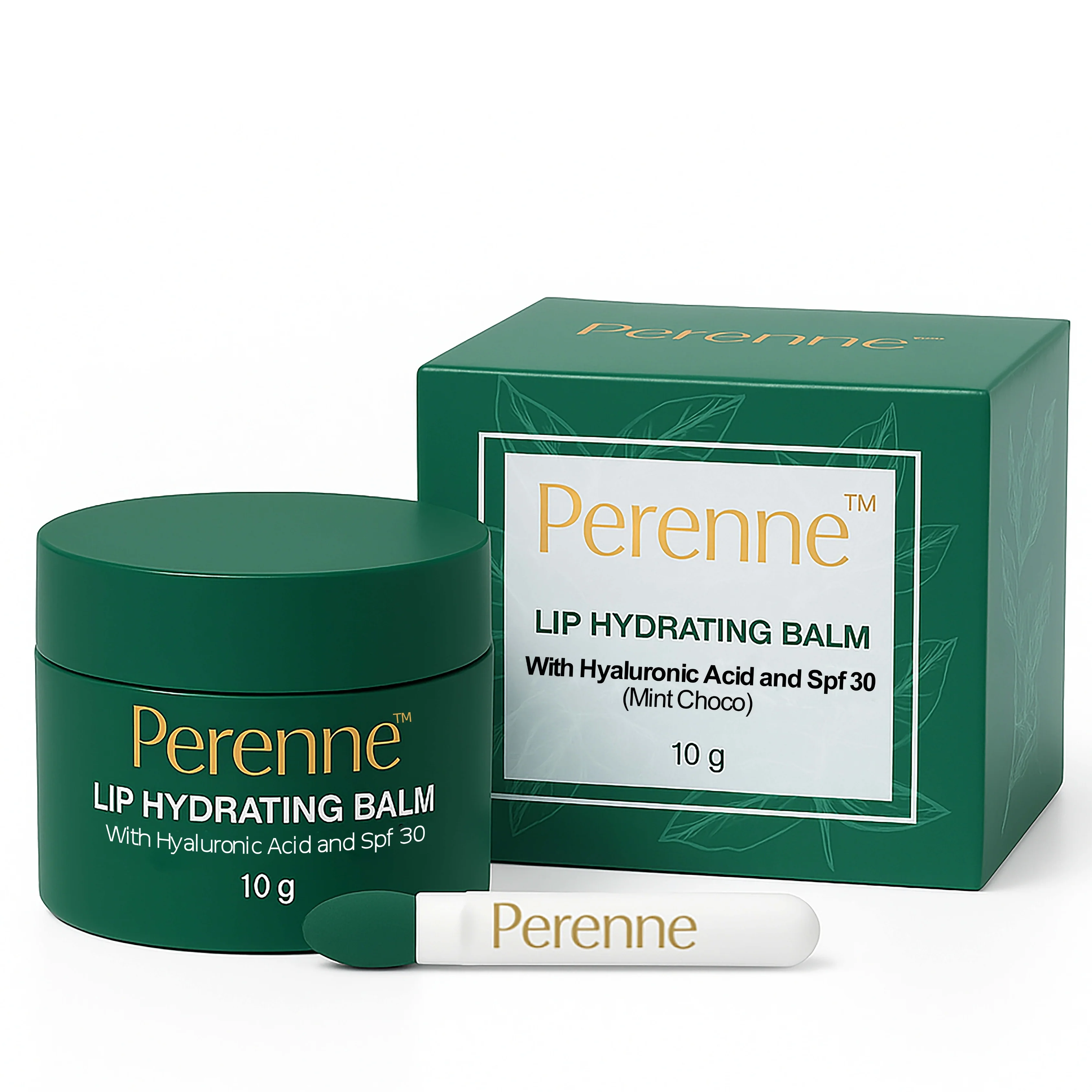 Perenne Lip Hydrating Balm (Mint Choco) | For Dry, Chapped, & Cracked Lips Deep Hydration & SPF 30 Protection | Hyaluronic Acid, Vitamin C & Rosehip Oil (10gm) - Image 8