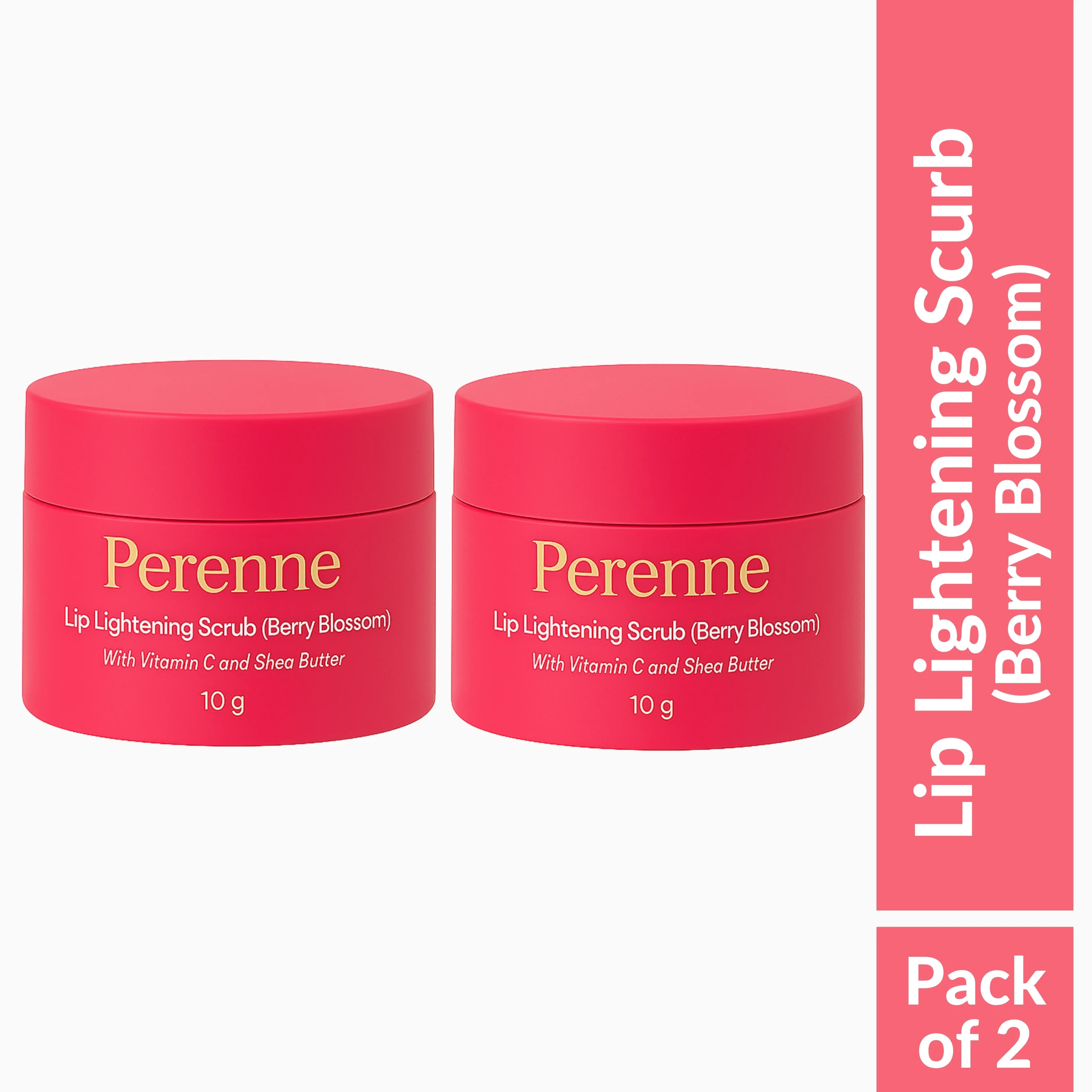 Perenne Lip Lightening Scrub (Berry Blossom) | Removes Pigmentation & Dead Skin | Hydrating & Nourishing | Vitamin C, Shea Butter & Jojoba Oil (10 gm) - Image 9