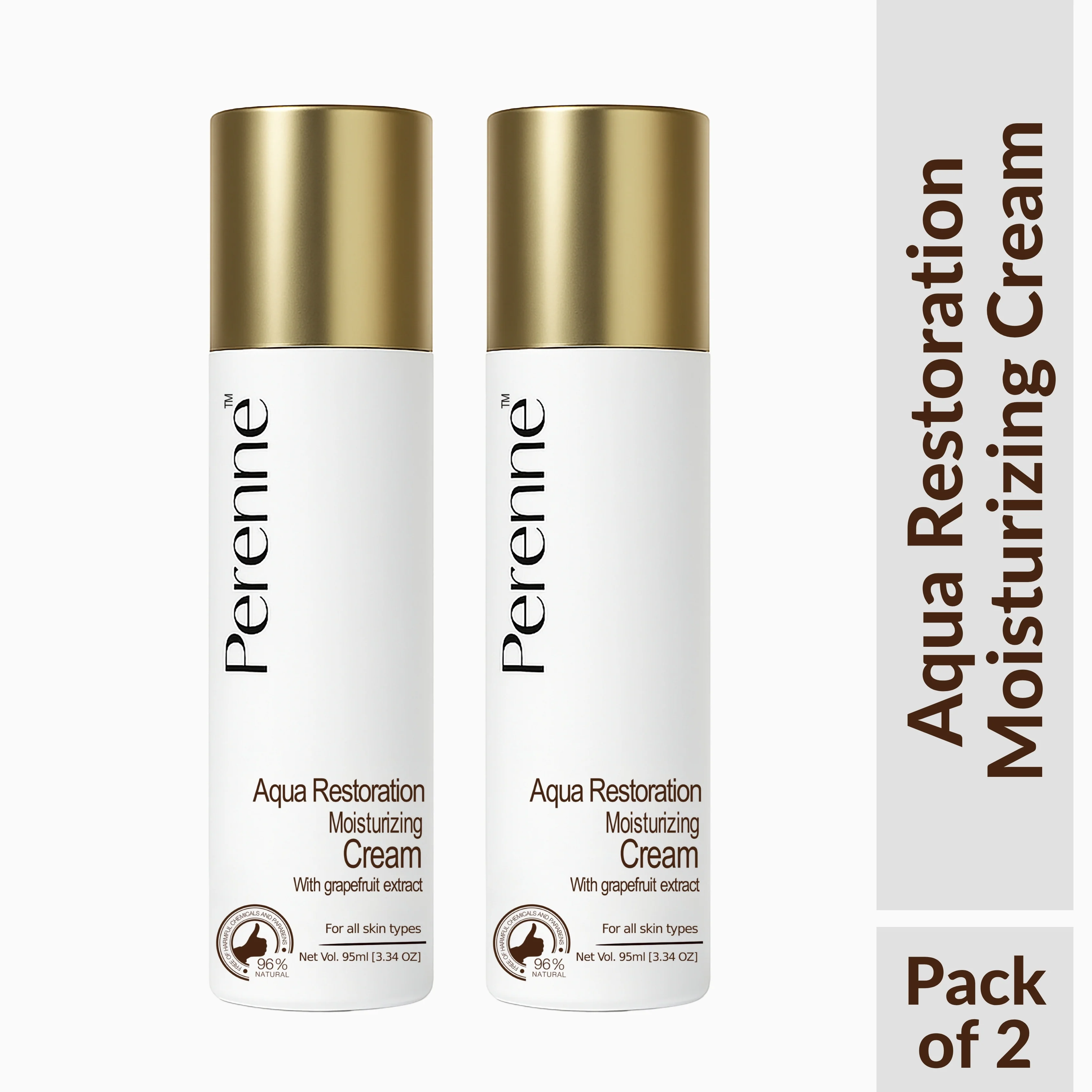 Perenne Aqua Restoration Moisturizing Cream | Hydrates & Nourishes | Lightweight & Non-Greasy | Glycerin & Grapefruit Water | Dermatologically Tested | For All Skin Types (50ml) - Image 10