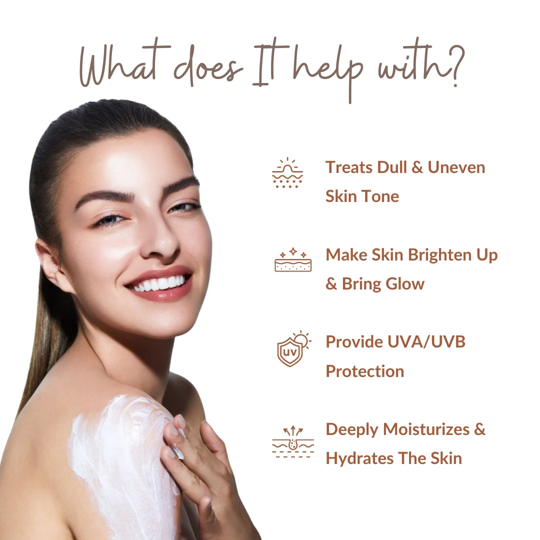Perenne Glow Booster Detan Body Lotion | 5% AHA, Niacinamide & SPF 30 | Deep Hydration & Nourishment | Reduces Tan & Evens Skin Tone | Paraben & Sulphate Free (250ml) - Image 3