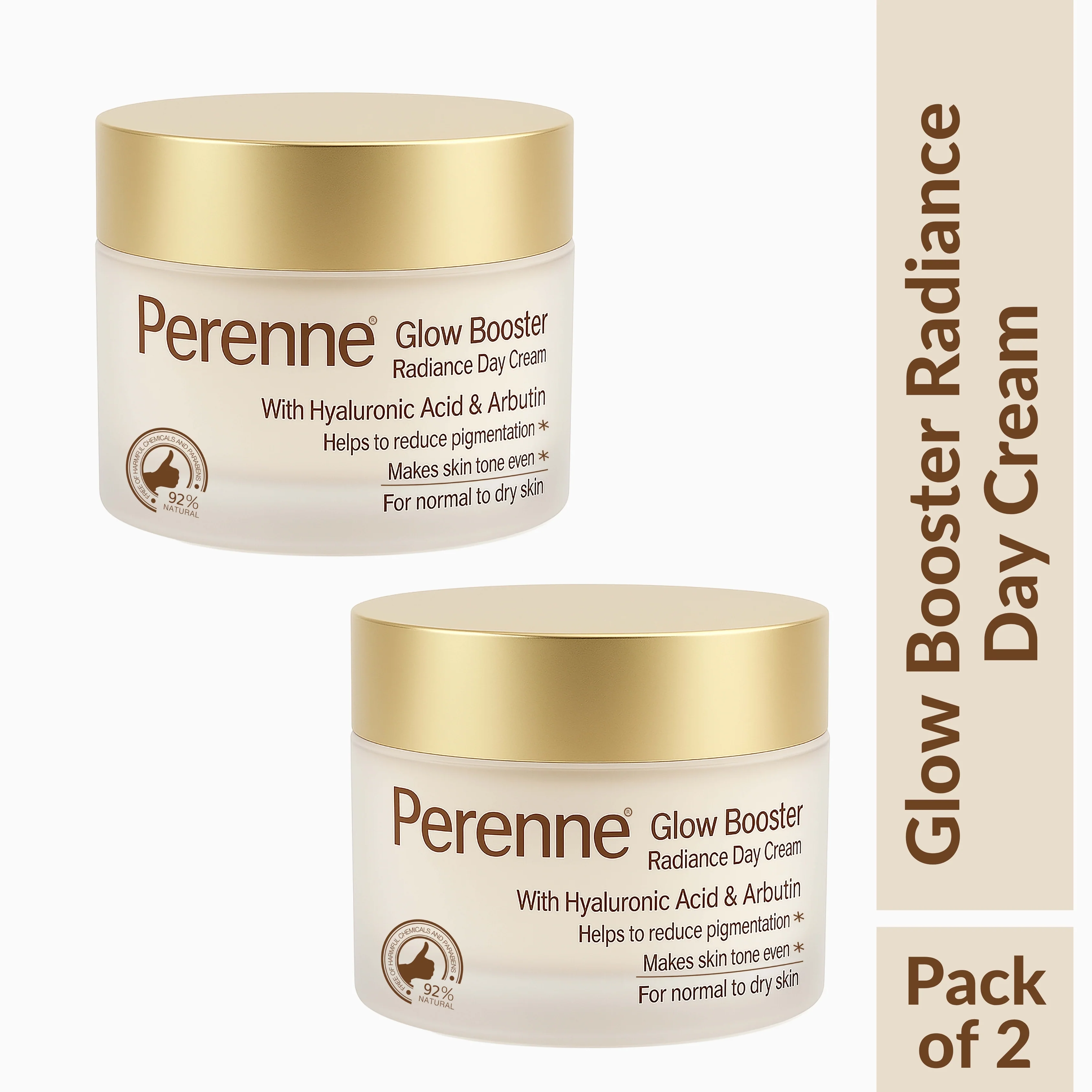 Perenne Glow Booster Radiance Day Cream | Natural Vitamin C, Green Tea & Licorice | Skin Lightening, Brightening & Depigmentation | Glowing Skin | Hydrating & Lightweight | For All Skin Types | Paraben-Free | Men & Women (50g) - Image 9